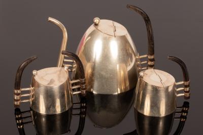 An Indian silver three-piece tea