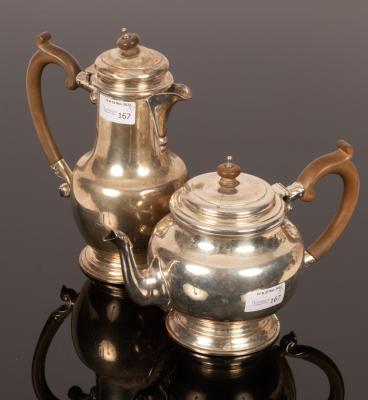 A George VI silver coffee pot and