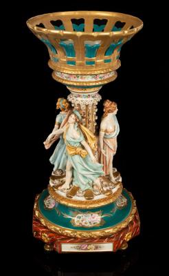A large Italian porcelain centrepiece,