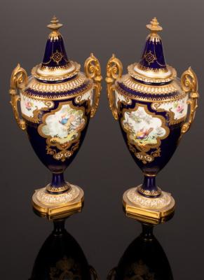 A pair of Royal Crown Derby vases
