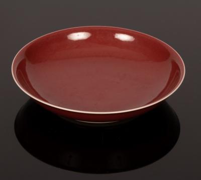A Chinese monochrome saucer, 20th