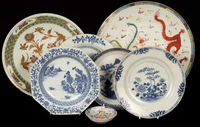 Seven Chinese porcelain plates 18th 2db0ef