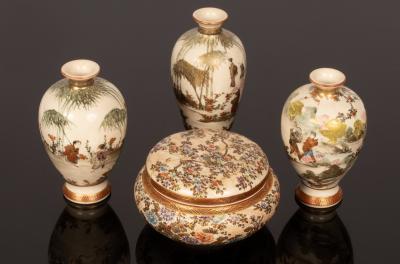 Three Meiji period Japanese Satsuma 2db0f0