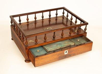 A Regency rosewood workbox with 2db135