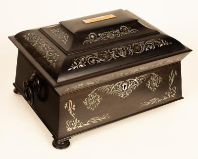 A 19th Century ebonised sewing