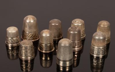 Ten silver thimbles Henry Griffith 2db16c