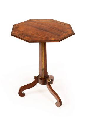 A Regency rosewood octagonal table  2db214