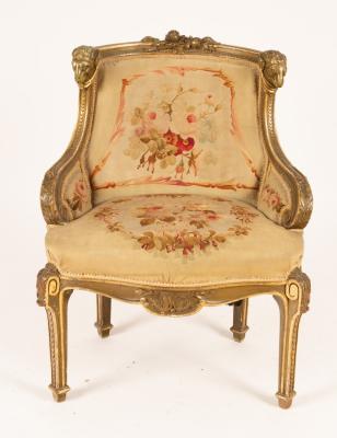A late 19th Century fauteuil, the