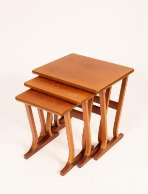 A nest of three tables, by Parker