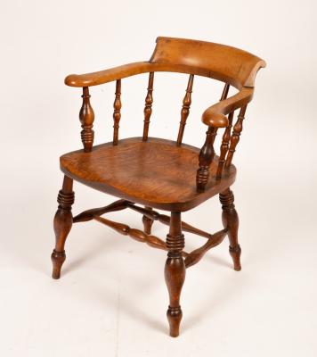 A Victorian smokers bow chair  2db247