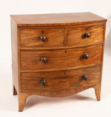 A Regency mahogany bowfront chest  2db258