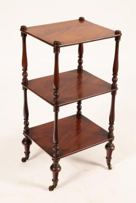 An early Victorian mahogany three tier 2db254