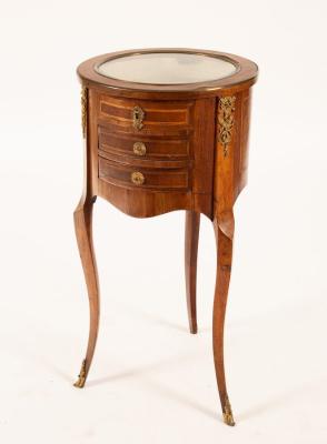 An Edwardian satinwood and inlaid