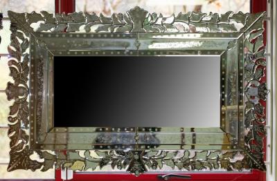 A Venetian style mirror, 79.5cm x 122.5cm/Provenance: