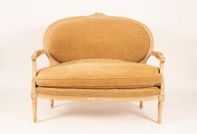 A two seat settee with upholstered 2db274