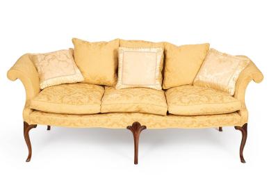 A George III mahogany framed upholstered 2db28e