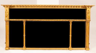 A Regency gilt framed overmantel