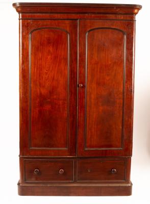 A Victorian mahogany wardrobe,