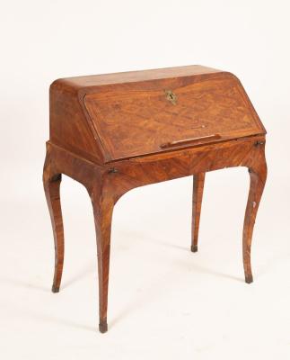 A Continental parquetry inlaid desk,