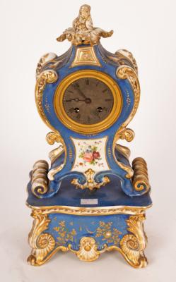 A Paris porcelain cased mantel clock,