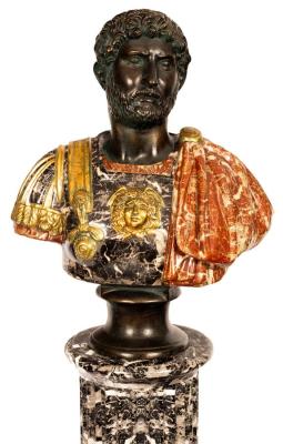 A Roman style bust of an Emperor,