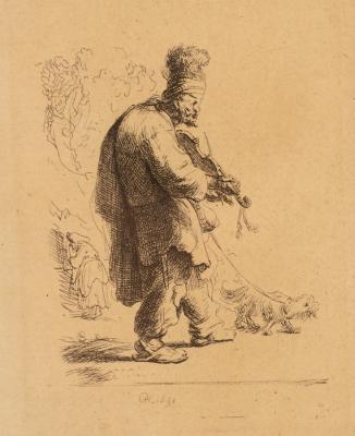 Rembrandt/Man with Dog/initialled and