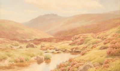 Bertram Morrish fl circa 1900 Dartmoor signed watercolour  2db33e