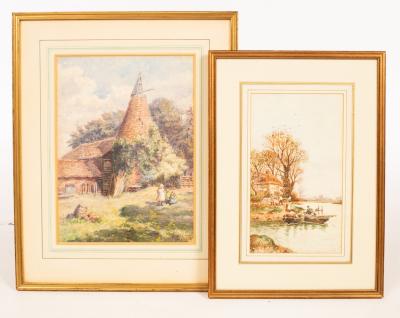 Florence Dawson/Oast House at Southborough/signed/watercolour,