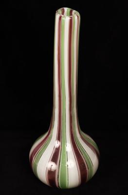 A Murano striped glass bottle,