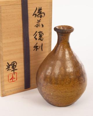 Okada Yuh, tokkuri or sake bottle, 14cm