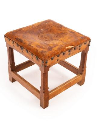 A Gordon Russell & Sons oak stool, square