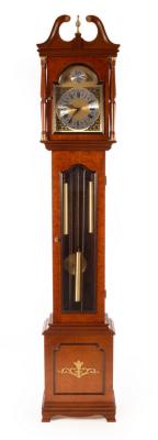 A reproduction longcase clock, 210cm