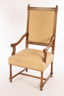 A walnut framed open armchair by 2db534