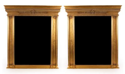 A pair of gilt framed overmantel 2db53e