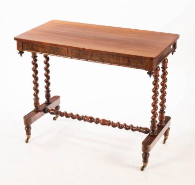 A Victorian rosewood side table