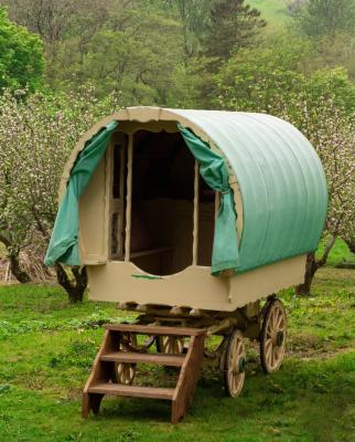 A childs gypsy bow-top caravan with