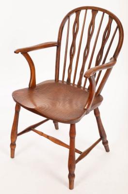 A Windsor type armchair with pierced
