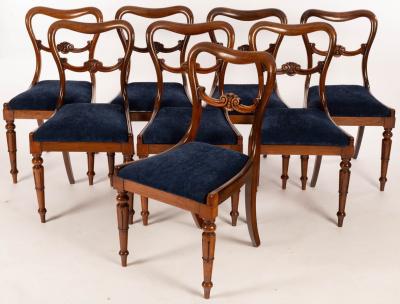 A set of eight William IV dining