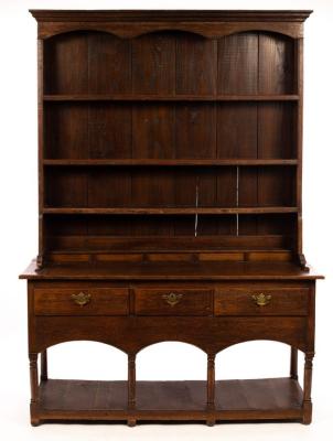 A late 19th Century oak dresser,