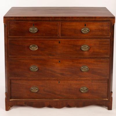 An early 19th Century mahogany chest