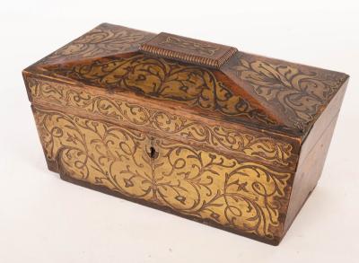 A Regency rosewood sarcophagus shaped 2db60e