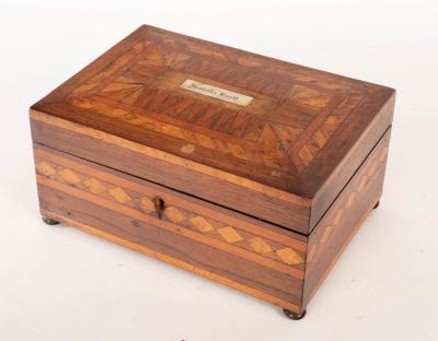 A 19th Century rosewood and parquetry 2db610