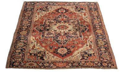 A late 19th century Serapi carpet,