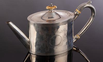 A George III silver teapot, HC, London