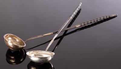 A George III silver toddy ladle,