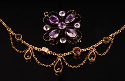 An amethyst fringe necklace on 2db765