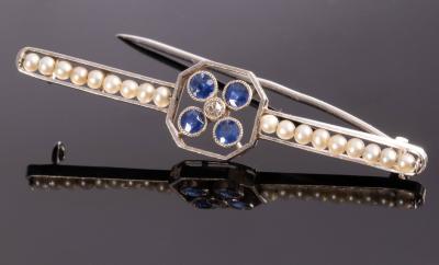 An Art Deco sapphire and diamond