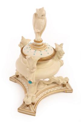 A Royal Worcester biscuit porcelain