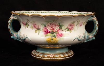 A Royal Worcester twin-handled rose