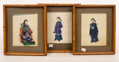 Six Chinese rice paper paintings